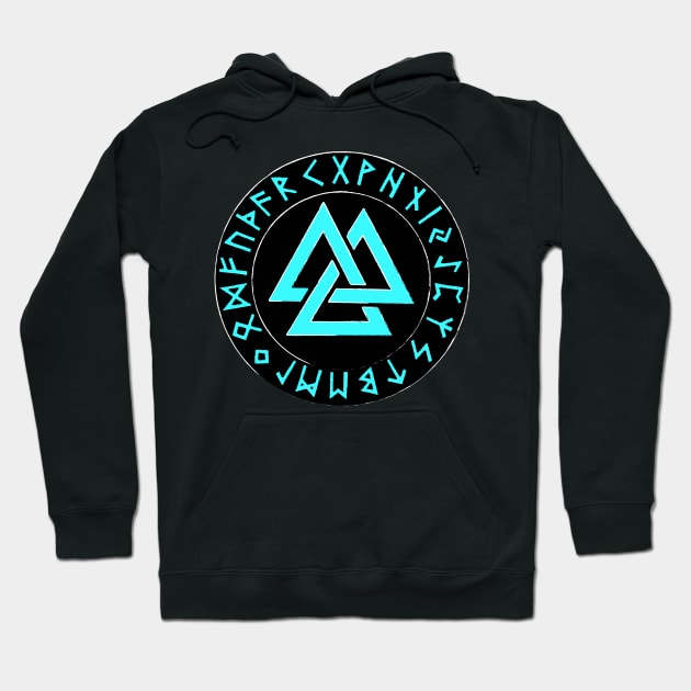 Viking Valknut Symbol Hoodie by Scar